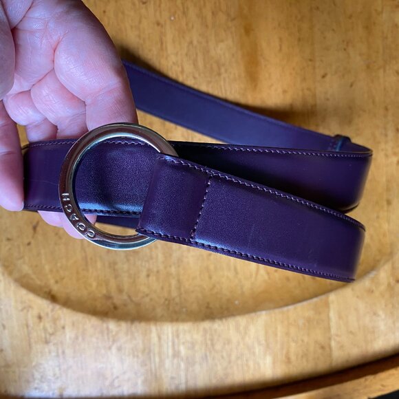 Coach Belt Genuine Calf Skin & Solid Brass - Picture 2 of 5